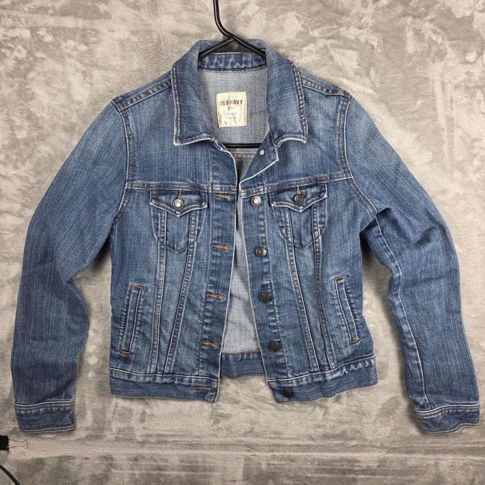 Old Navy Women's Denim Button Up Jacket Blue Size Small